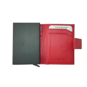 Choice pop-up bőr pénztárca, kártyatartó piros RFID