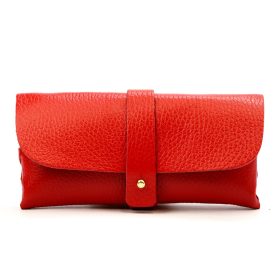 Gregorio 1726 piros bőr szemüvegtartó 16.5 x 8 x 4 cm