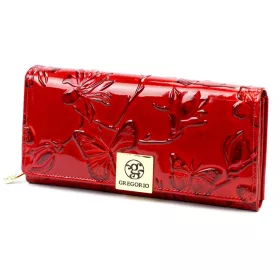   Gregorio BTE-106 piros női bőr pénztárca 19 x 10 x 3.5 cm