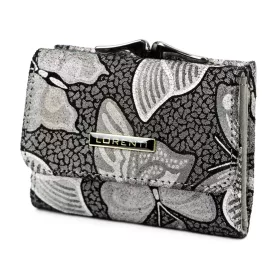   Lorenti 55287-ONBF szürke pillangó mintás női bőr pénztárca 9.5 x 7 x 3 cm