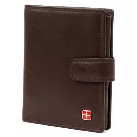   Albatross SN MW02 Z RFID barna férfi bőr pénztárca 10.5 x 12.5 x 3 cm 