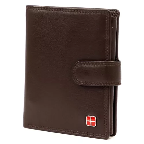 Albatross SN MW02 Z RFID barna férfi bőr pénztárca 10.5 x 12.5 x 3 cm 
