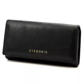   Gregorio IT-102 fekete női bőr pénztárca 18.5 x 10 x 4 cm
