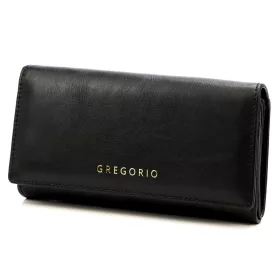   Gregorio IT-102 fekete női bőr pénztárca 18.5 x 10 x 4 cm