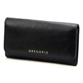   Gregorio IT-110 fekete női bőr pénztárca 17.5 x 9.5 x 4 cm
