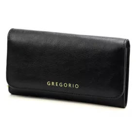   Gregorio IT-110 fekete női bőr pénztárca 17.5 x 9.5 x 4 cm