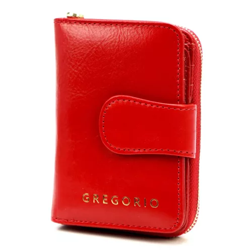 Gregorio IT-115 piros női bőr pénztárca 9 x 13 x 3.5 cm