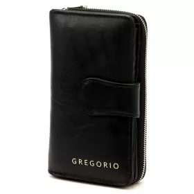  Gregorio IT-116 fekete női bőr pénztárca 10 x 17 x 3.5 cm