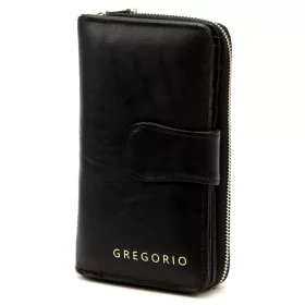   Gregorio IT-116 fekete női bőr pénztárca 10 x 17 x 3.5 cm