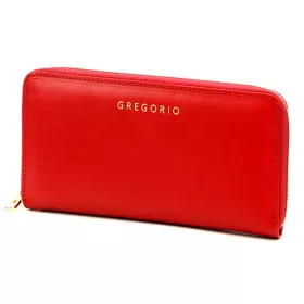   Gregorio IT-119 piros női bőr pénztárca 19.5 x 10.5 x 2.5 cm