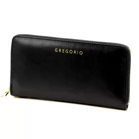   Gregorio IT-119 fekete női bőr pénztárca 19.5 x 10.5 x 2.5 cm