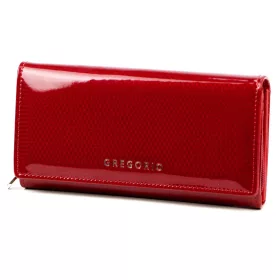   Gregorio CB-106 piros lakkbőr női pénztárca 19 x 10 x 4 cm