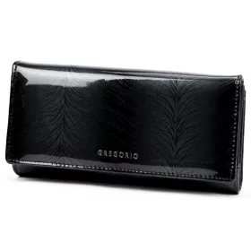  Gregorio FF-122 fekete női bőr pénztárca 19.5 x 10 x 4 cm
