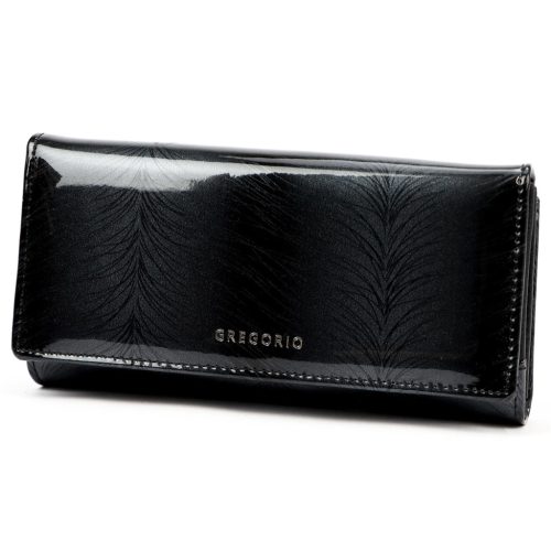 Gregorio FF-122 fekete női marhabőr pénztárca 19.5 x 10 x 4 cm