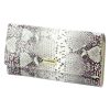 Gregorio SN-100 szürke kígyóbőr mintás női bőr pénztárca 18.5 x 10 x 4 cm