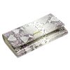 Gregorio SN-100 szürke kígyóbőr mintás női bőr pénztárca 18.5 x 10 x 4 cm