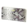 Gregorio SN-119 szürke kígyóbőr mintás női bőr pénztárca 20 x 10 x 2.5 cm