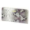 Gregorio SN-119 szürke kígyóbőr mintás női bőr pénztárca 20 x 10 x 2.5 cm