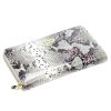 Gregorio SN-119 szürke kígyóbőr mintás női bőr pénztárca 20 x 10 x 2.5 cm