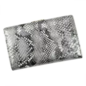   Patrizia női croco mintás, szürke bőr pénztárca 14,5 × 9 cm