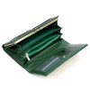 Gregorio BTS-100 zöld pillangó mintás női bőr pénztárca 18.5 x 9.5 x 3.5 cm