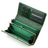 Gregorio BTS-100 zöld pillangó mintás női bőr pénztárca 18.5 x 9.5 x 3.5 cm
