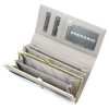 Gregorio BTS-100 krém pillangó mintás női bőr pénztárca 18.5 x 9.5 x 3.5 cm