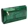 Gregorio BTS-102 zöld pillangó mintás női bőr pénztárca 18.5 x 9.5 x 3.5 cm