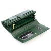 Gregorio BTS-102 zöld pillangó mintás női bőr pénztárca 18.5 x 9.5 x 3.5 cm