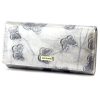 Gregorio BTS-102 krém pillangó mintás női bőr pénztárca 18.5 x 9.5 x 3.5 cm