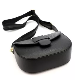   Luka 24-014 CROCO fekete női bőr válltáska 26 x 18 x 9 cm