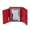Choice női selyemfényű piros átfogópántos bőr pénztárca