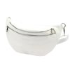 Luka 24-017 fehér női bőr oldaltáska, crossbody, övtáska 37 x 22 x 11 cm