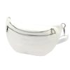Luka 24-017 fehér női bőr oldaltáska, crossbody, övtáska 37 x 22 x 11 cm