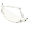Luka 24-017 fehér női bőr oldaltáska, crossbody, övtáska 37 x 22 x 11 cm