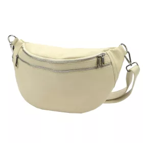   Luka 24-017 bézs női bőr oldaltáska, crossbody, övtáska 37 x 22 x 11 cm