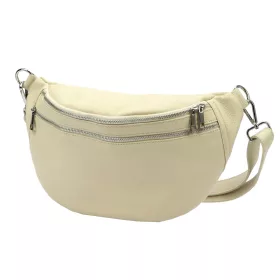   Luka 24-017 bézs női bőr oldaltáska, crossbody, övtáska 37 x 22 x 11 cm
