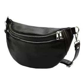   Luka DOLLARO fekete női bőr válltáska, crossbody 37 x 22 x 11 cm