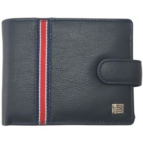   Choice selyemfényű kék átfogópántos bőr pénztárca 11,5 x 9,5 cm