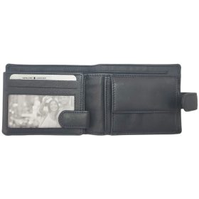   Choice selyemfényű kék átfogópántos bőr pénztárca 11,5 x 9,5 cm