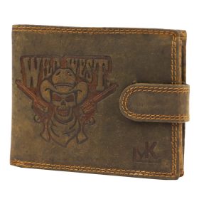   Money Kepper CCH 5600B kalapos koponya bőr pénztárca 13.3 x 10 x 2.5 cm