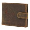 Money Kepper CCH 5600B koponya nyomatos bőr pénztárca 13.3 x 10 x 2.5 cm