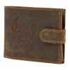 Money Kepper CCH 5600B koponya nyomatos bőr pénztárca 13.3 x 10 x 2.5 cm