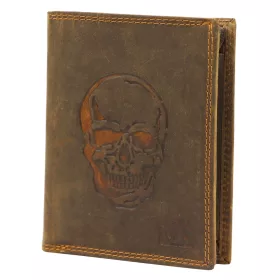   Money Kepper CCH 5601 koponya mintás férfi bőr pénztárca 10 x 13 x 2.5 cm