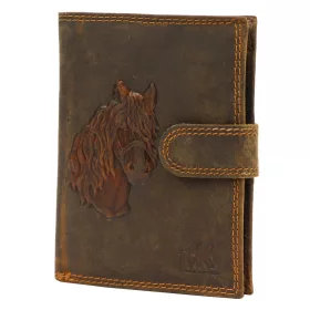  Money Kepper CCH 5601B lófej motívumos bőr pénztárca 10 x 13 x 2.5 cm