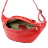 Luka 24-010 DOLLARO piros női bőr övtáska, crossbody 34 x 19 x 13 cm
