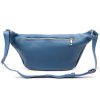 Luka 24-010 DOLLARO kék női bőr övtáska, crossbody 34 x 19 x 13 cm