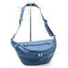 Luka 24-010 DOLLARO kék női bőr övtáska, crossbody 34 x 19 x 13 cm