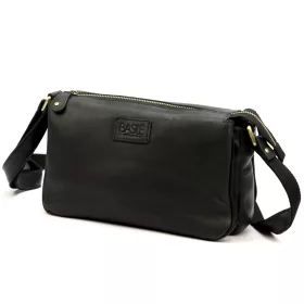   Antonio Basile fekete női bőr válltáska, crossbody 25 x 17 x 10 cm