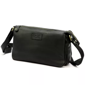   Antonio Basile fekete női bőr válltáska, crossbody 25 x 17 x 10 cm